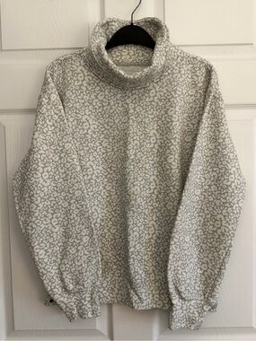Abercrombie Mock Neck Leopard-Print Sweater